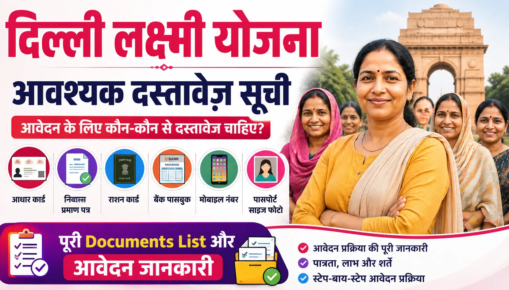 Delhi Lakshmi Yojana Documents List