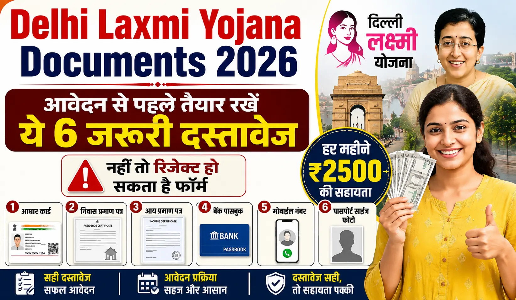 Delhi Laxmi Yojana Documents 2026