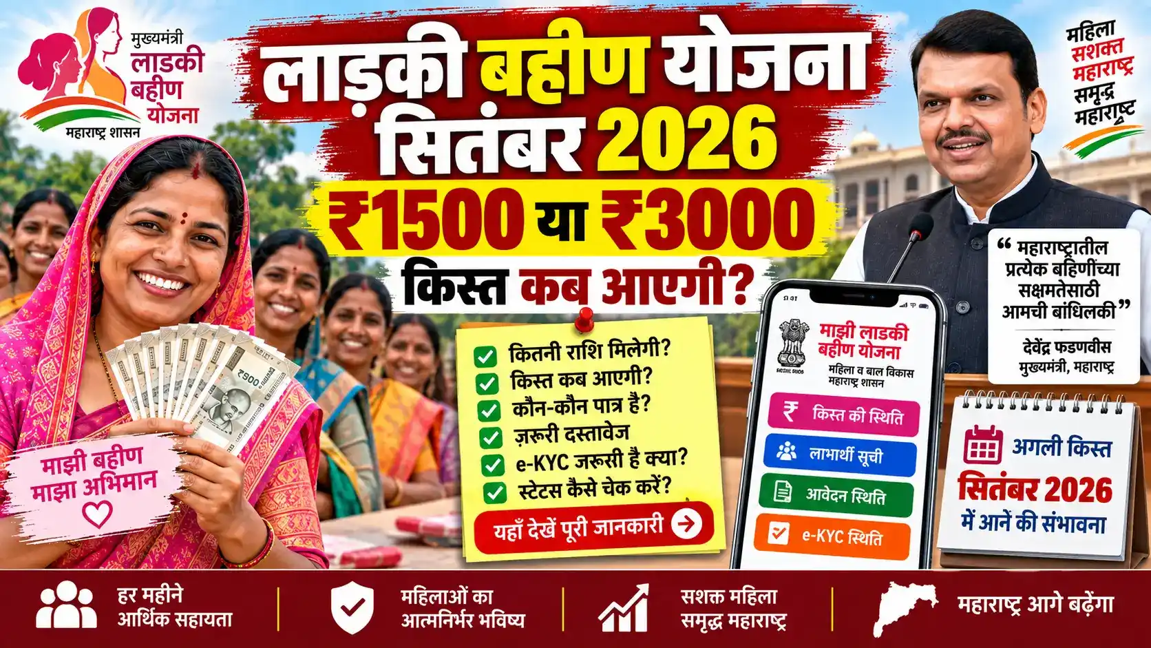 लाडकी बहिण योजना सितंबर 2026