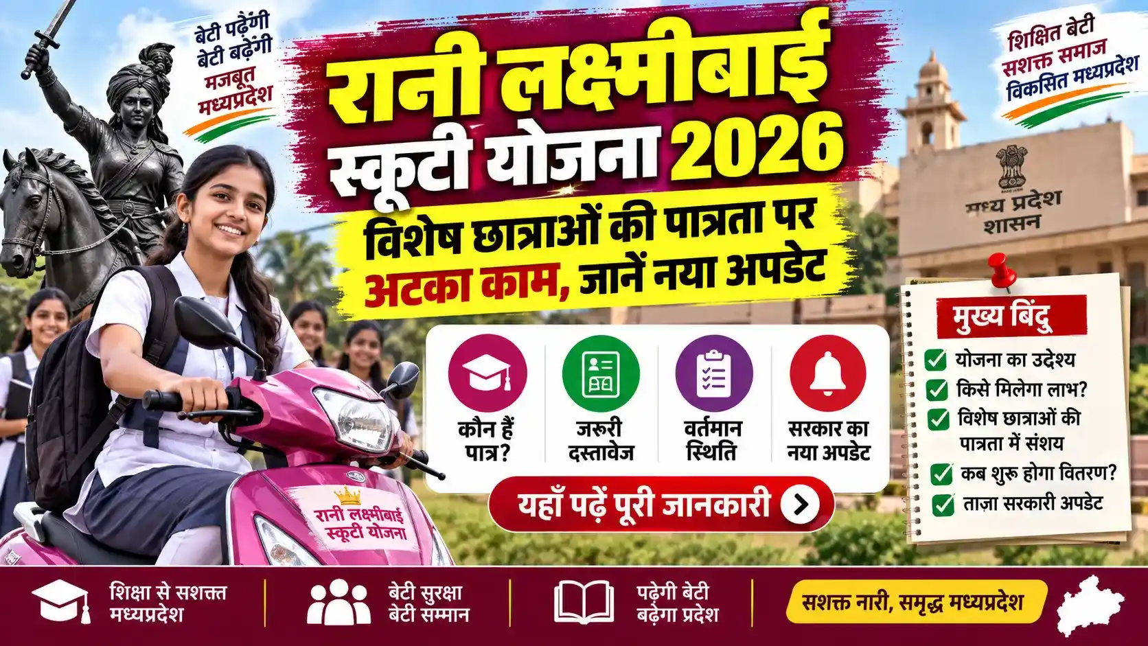 रानी लक्ष्मीबाई स्कूटी योजना 2026