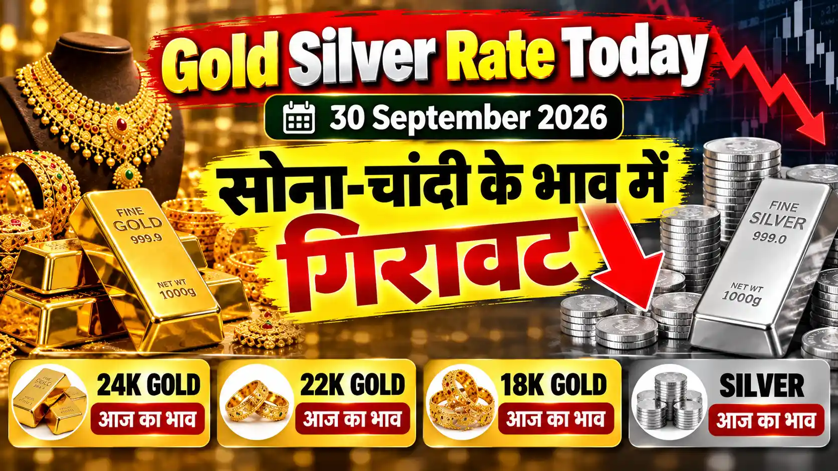 Gold Silver Rate Today 30 September 2026